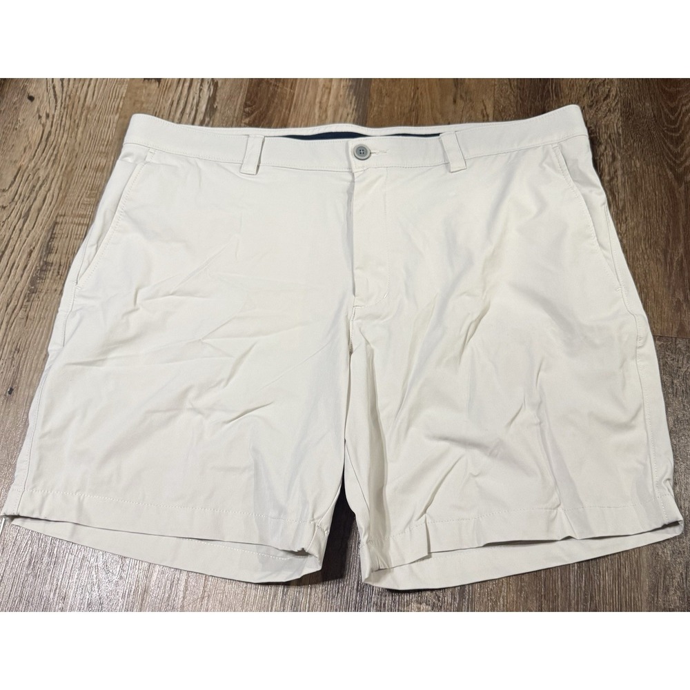 Southern Tide brrr-die 8" Golf Performance Shorts Khaki Wicking Stretch Mens 40